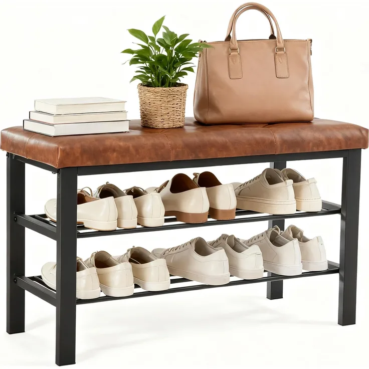 DUMOS Schuhbank Sitzbank Sitztruhe Eingangsbereich Nähte Mid-Century-Modern-Stil modern