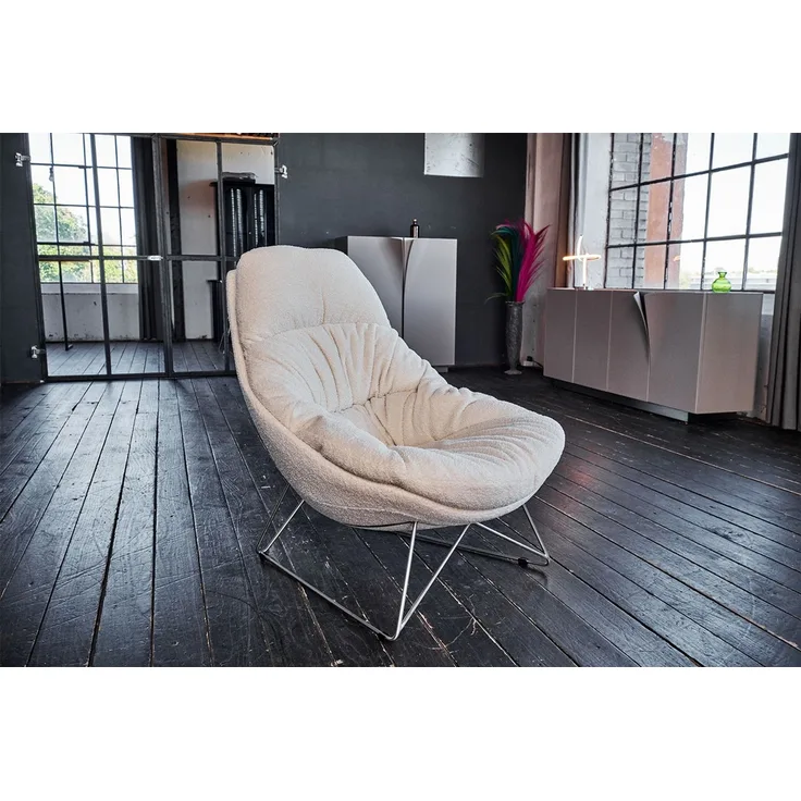 KAWOLA Sessel AVON Relaxsessel Stoff beige 93 x 105 x 78 cm