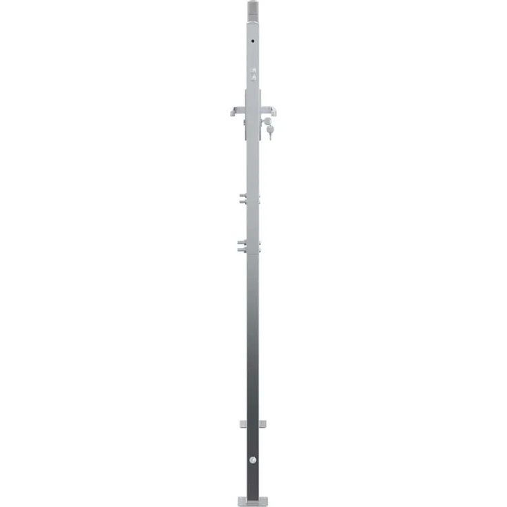 vidaXL Gartentor mit Schloss, Edelstahl silber, 85 x 120 cm – Bild 5