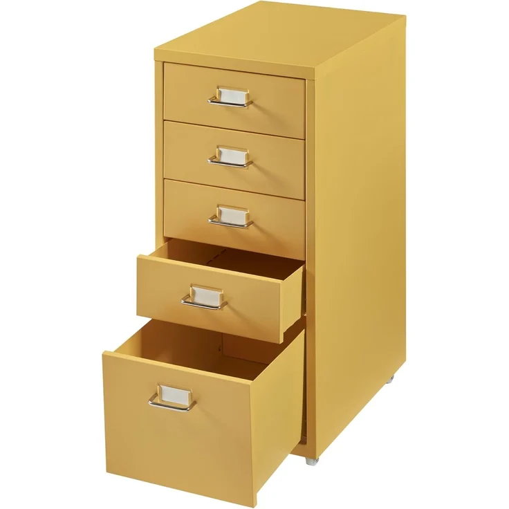 Rollcontainer Kökar mit 5 Schubladen 69x28x41 cm Gelb [en. casa] – Bild 5