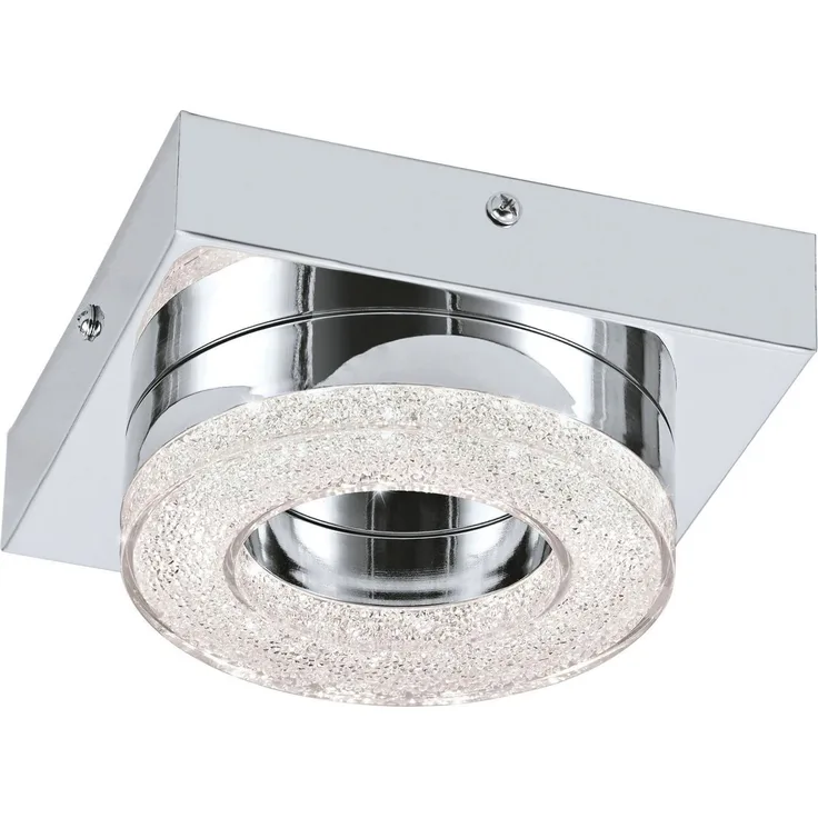 Eglo 95662 Wandleuchte Deckenleuchte Fradelo in chrom und, Kristall chrom, klar 1X4W L:12 H:6cm