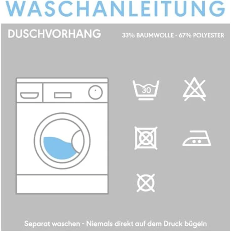Sealskin Duschvorhang Coloris 180x200 cm Grau 436867 – Bild 5