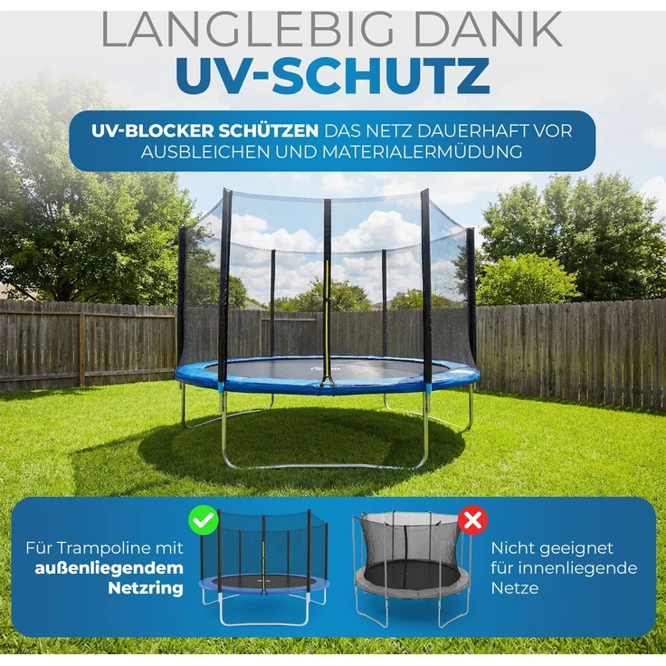 Terena Sicherheitsnetz Premium Ersatznetz für Trampolin 366 cm – Bild 4