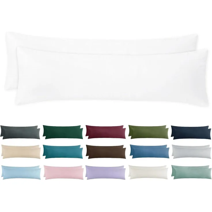 Kissenbezug Seitenschläfer Reißverschluss Mikrofaser 2er 40x145 Weiß