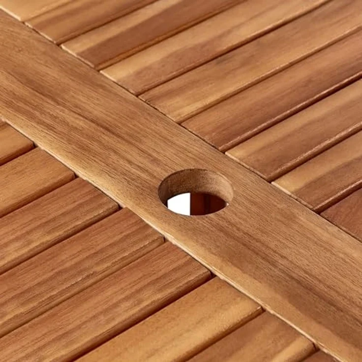 Beliani 'AGELLO' Gartentisch, Akazienholz Heller Holzfarbton – Bild 6