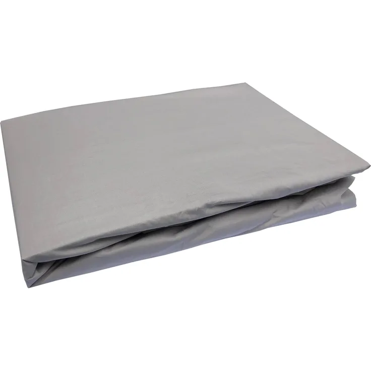 Bettwaesche-mit-Stil Mako Perkal Spannbettlaken Taupe - Braun 90 x 200 cm