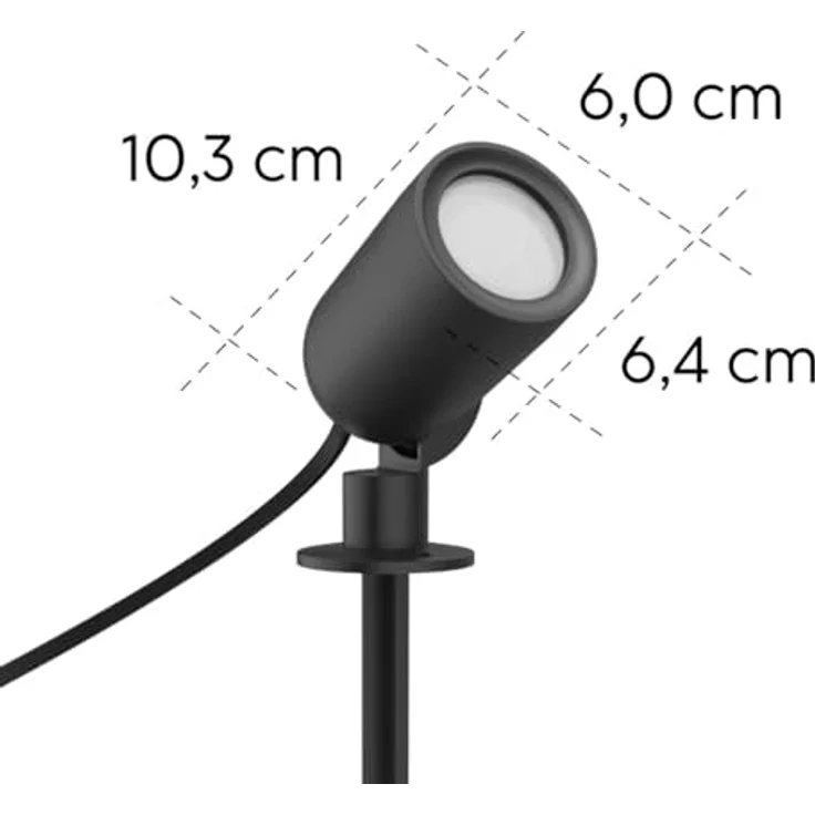 Hama Gartenleuchte WLAN, Erweiterung Gartenstrahler + Erdspieß, IP65 – Bild 5