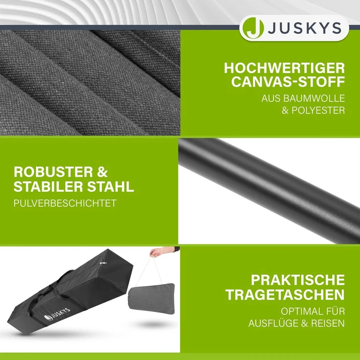 Juskys Hängematte Paya mit Gestell - Outdoor Doppelhängematte für 2 Personen - Ständer bis 200kg belastbar - Indoor doppel Hängeliege - Anthrazit – Bild 3