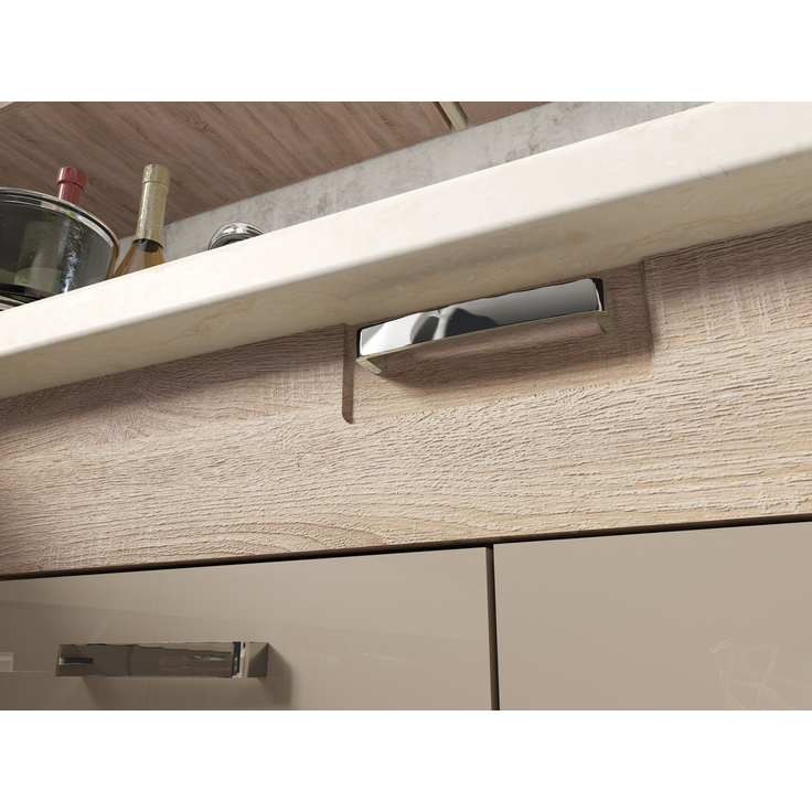PREMIO 54G – Eckhängeschrank 60 × 60 cm, Beige Hochglanz – Bild 3