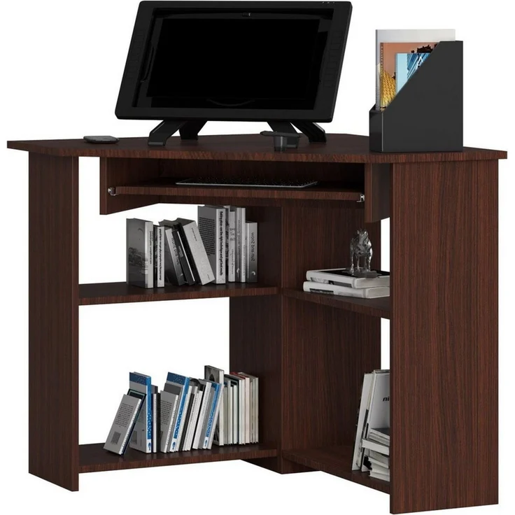 Raumhirsch Furniture Schreibtisch 80 x 80 x 74 cm Computertisch - stabil - optimale Arbeitsfläche Bürotisch, Stilvoller Eckarbeitstisch mit viel Stauraum – Laminatoberfläche – Bild 2