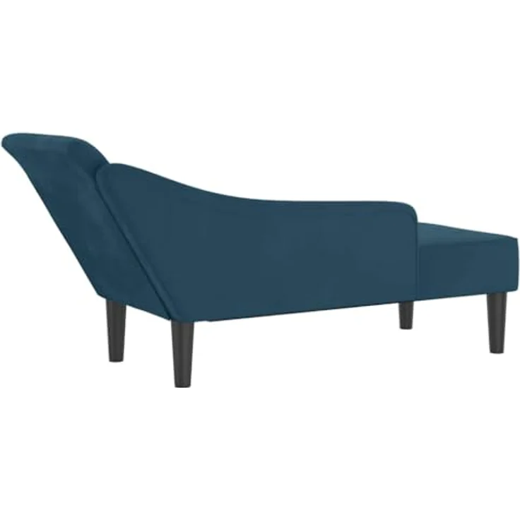 vidaXL Chaiselongue mit Kissen Blau Samt – Bild 8