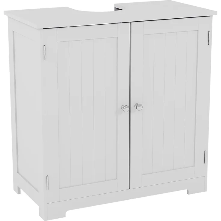 Bath Vida Priano Waschbecken-Unterschrank für Badezimmer, bodenstehende Aufbewahrungseinheit, weiß