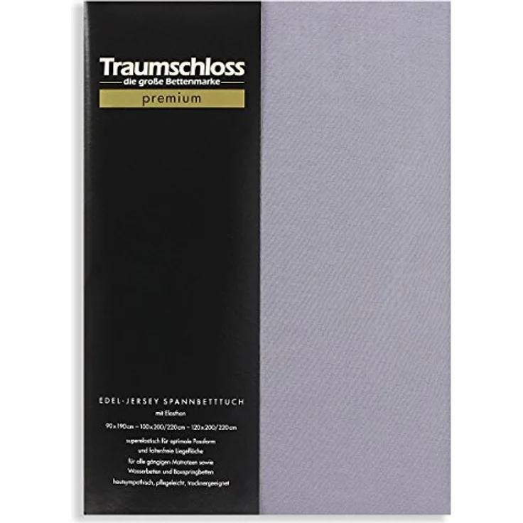 Traumschloss Spannbettlaken Premium, Jersey, Gummizug: rundum, (1 Stück), 165g/m², 95% gekämmte Mako Baumwolle, 5% Elasthan – Bild 7
