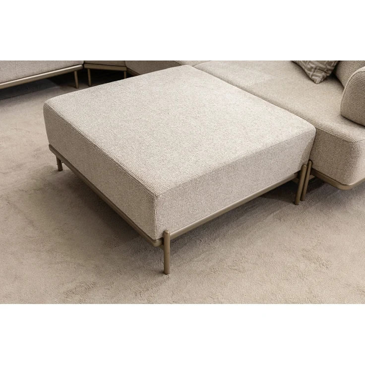 Ecksofa "Norella" mit Hocker-Beige – Bild 3
