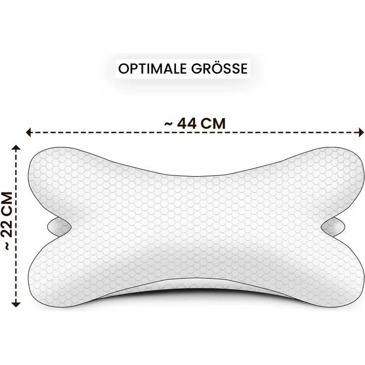 Amilian Nackenkissen - Knochenkissen - Leseknochen ca. 44x22 cm - Lesekissen, Leseknochen für Erwachsene, Buch- und Tabletstütze - Nackenrolle, Bücherknochen - Lesekissen für Bett und Sofa – Bild 1