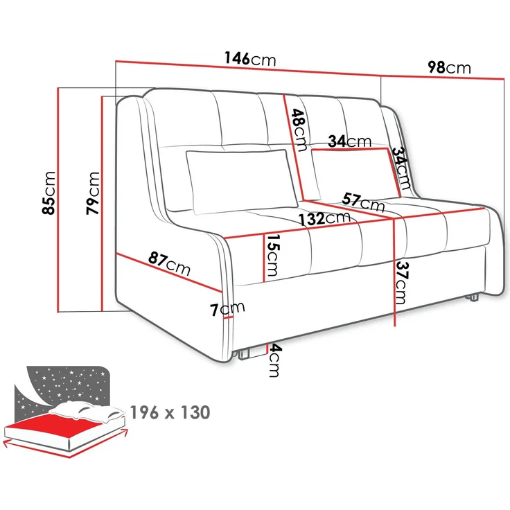 Schlafsofa Viva Elite III (Farbe: Sereno 690) – Bild 6
