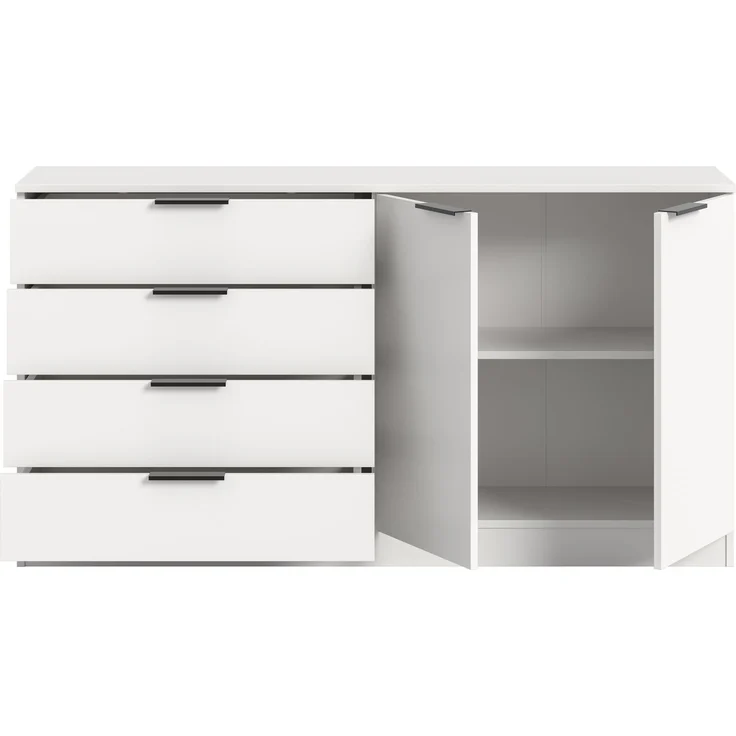 Kommode (B/H/T: 148x80x35 cm) in weiß – Bild 4