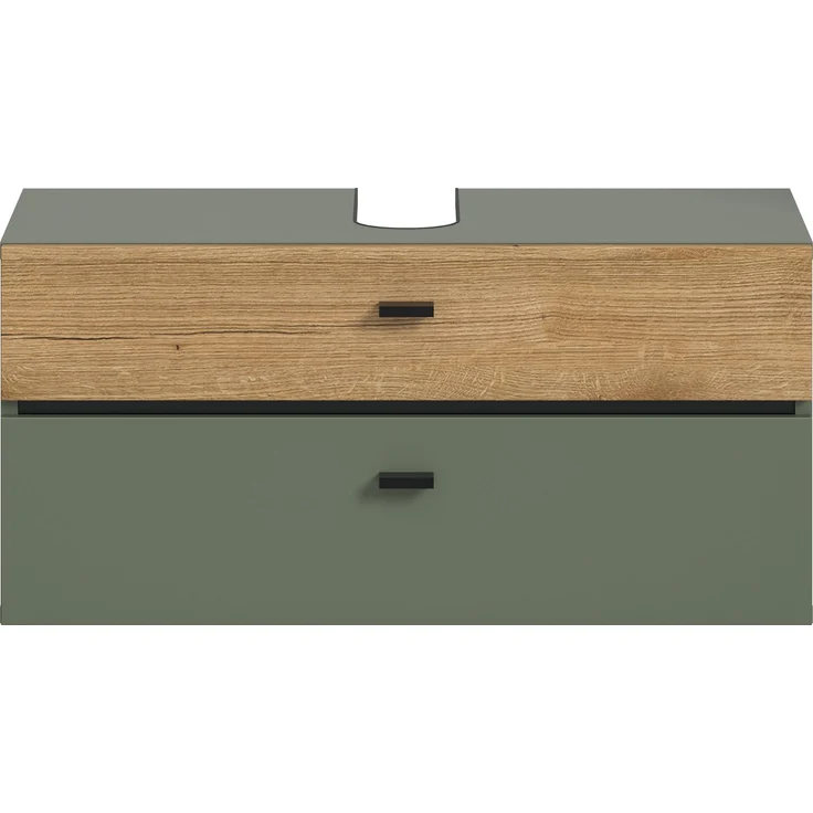 Aqua Waschbeckenunterschrank in Sage Green Nachbildung – Bild 2