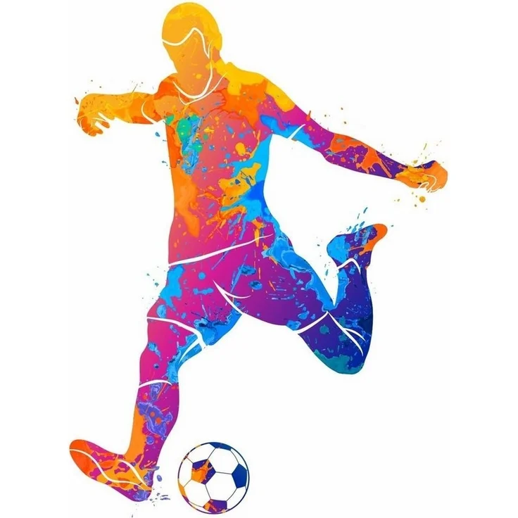 nikima Wandtattoo 111 Wandtattoo Fußball Spieler bunt (PVC-Folie) – Bild 5