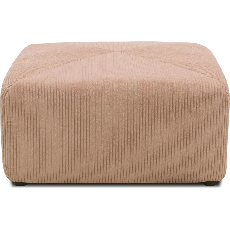 DOMO. collection Polsterhocker 800011, Hocker, quadratisch, individuell kombinierbar, Cord Modul-Fußhocker, Polstergarnitur, 85 x 85 x 42 (BxTxH), rose – Bild 1