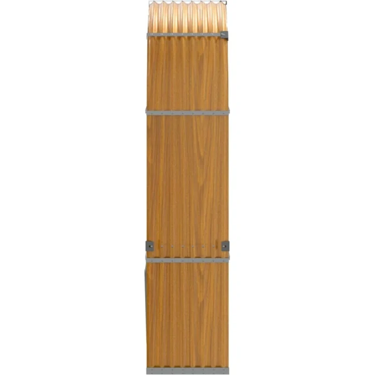 vidaXL Kaminholzunterstand Holzoptik 120x45x210 cm Verzinkter Stahl 364582 – Bild 9