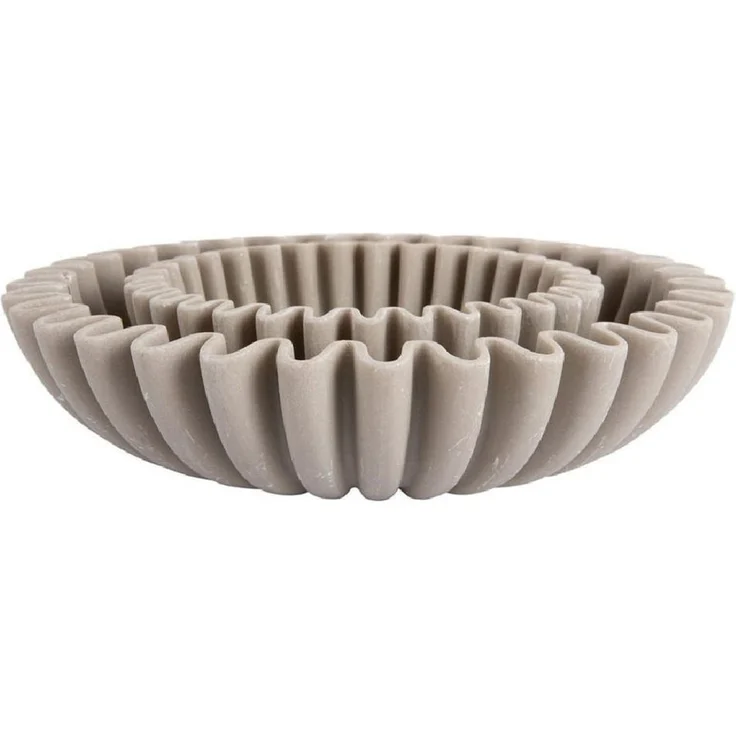 Present Time Servierschale Schale Wave Bowl Light Grey (30cm) – Bild 3
