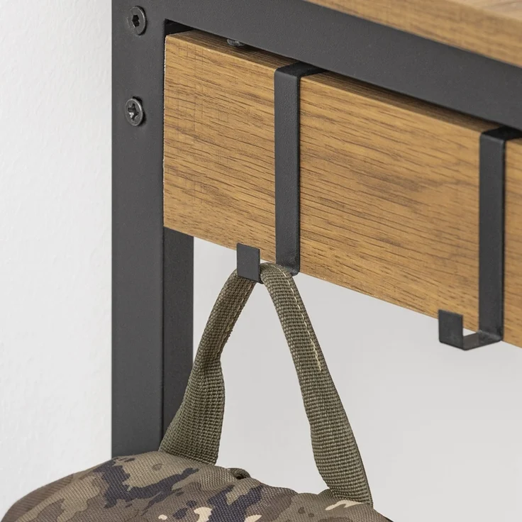 SoBuy FWT43-N Schreibtisch, MDF, Papierfurnier, Helle Eiche, 60 x 77 x 40 cm – Bild 7