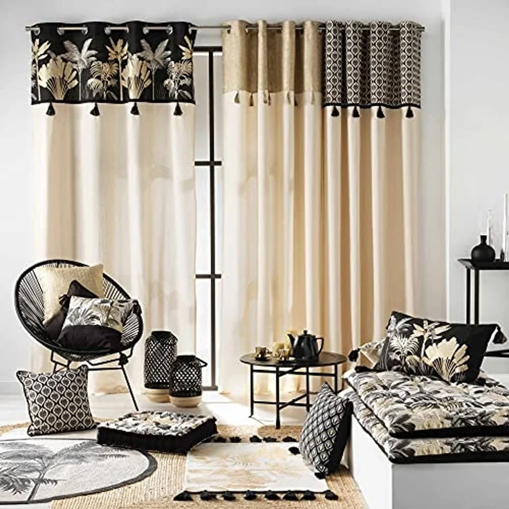 U10 Gardine mit Öesen SULTAN, Beige, 140x240 cm – Bild 5