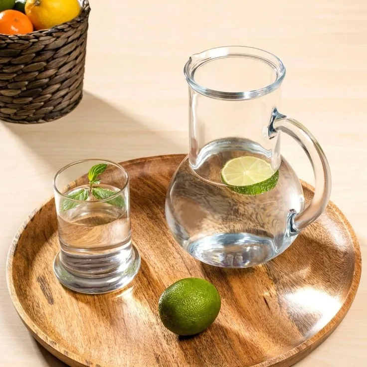 Hermia Concept 'PB-98328' Glasflasche, Transparent, 7,8 x 7,8 x 18,6 cm, 1000 ml