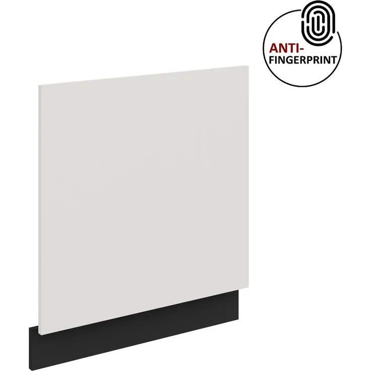 Frontblende für integrierten Geschirrspüler 60 cm ARIA Weiss ultra matt + Schwarz matt, hochwertige Fronten mit Anti Fingerprint Beschichtung Küchenzeile Küchenblock – Bild 1