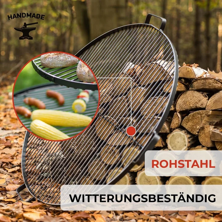 CookKing Stahl Grillrost | inkl. 4 Griffen | – Bild 4