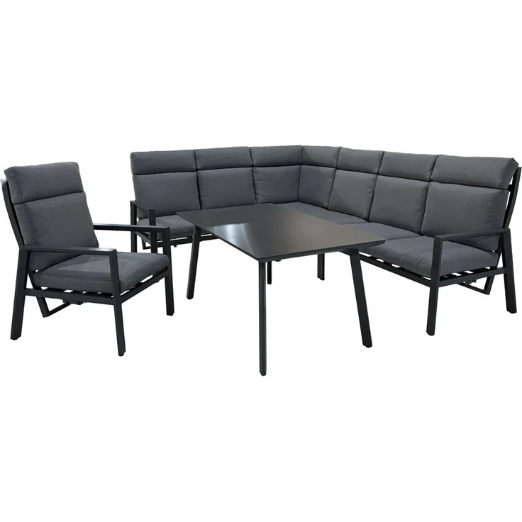 Gardissimo 'LUGANO' Ecklounge, Liege verstellbar, Alu, 205 x 266,5 x 102 cm – Bild 1