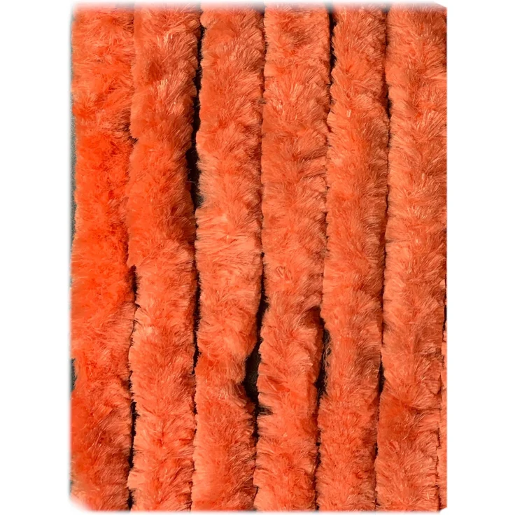 Moritz Flauschvorhang aus Chenille 90 x 200 cm orange Türvorhang als Fliegenschutz Insektenschutz für Camping Wohnwagen – Bild 1