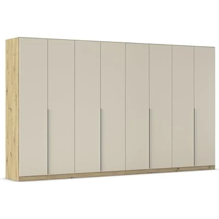Rauch Möbel Alabama, Kleiderschrank für Schlafzimmer, Kinderzimmer, Wohnzimmer, Garderobe, Flur, 8-türig, mit Zubehör Classic, Farbe Beige/Eiche Artisan. Holz, Breite 360 cm