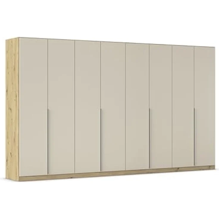 Rauch Möbel Alabama, Kleiderschrank für Schlafzimmer, Kinderzimmer, Wohnzimmer, Garderobe, Flur, 8-türig, mit Zubehör Classic, Farbe Beige/Eiche Artisan. Holz, Breite 360 cm – Bild 1