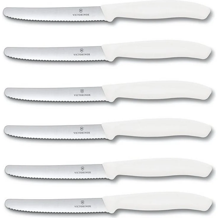 Victorinox | Tafelmesser Set 6-teilig | Swiss Classic | Weiß | robust & stilvoll | perfekt für Brot & Aufschnitt – Bild 3