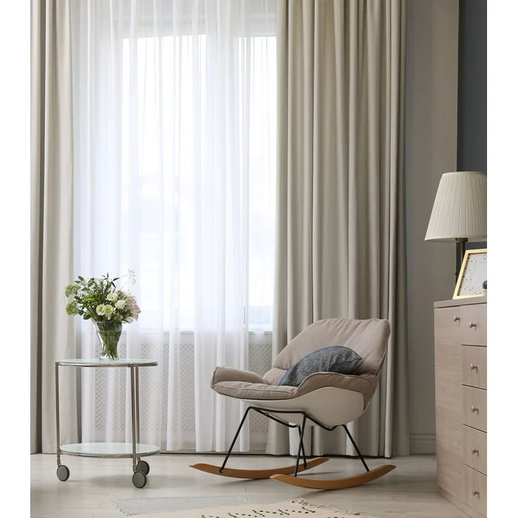 novumfix Gardine Voile weiß Kräuselband verschiedene Längen, transparent, transparent – Bild 2