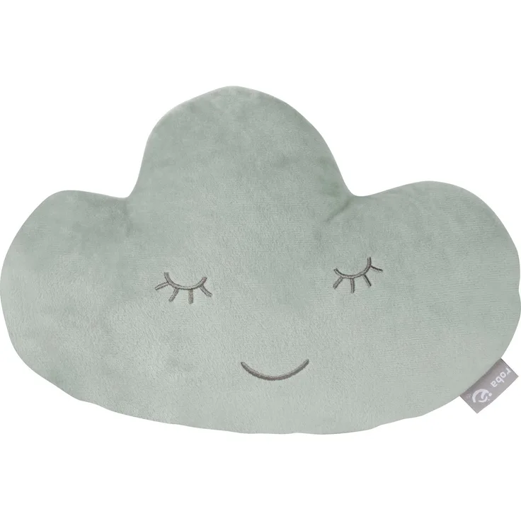 roba Kuschelkissen 'roba Style' für Kinder - Flauschiges Dekokissen in Wolken-Form - Frosty Green