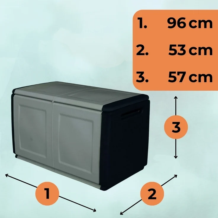 GarPet Gartenbox Gartenbox Aufbewahrungsbox 290 L Wetterfest Garten Kissenbox XXL – Bild 2