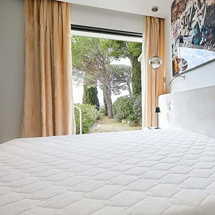 RED DECO Matratze aus Memory-Schaumstoff, 140x190 cm, Giulia Komfort, Flex Plus, perfekte Unterstützung, hohe Festigkeit, sehr atmungsaktiv, 20 cm, Dicke 2 Personen, 5 Komfortzonen, Bezug waschbar – Bild 5