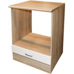 Herdumbauschrank >Ailina< in Sonoma-Eiche / weiß - 60x90x60 (BxHxT)