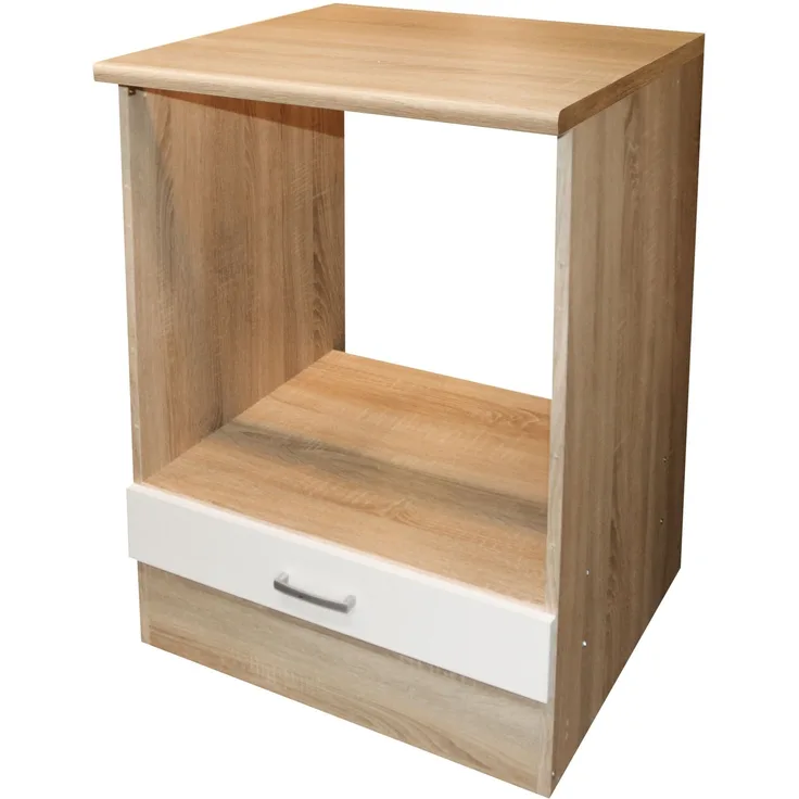 Herdumbauschrank >Ailina< in Sonoma-Eiche / weiß - 60x90x60 (BxHxT)