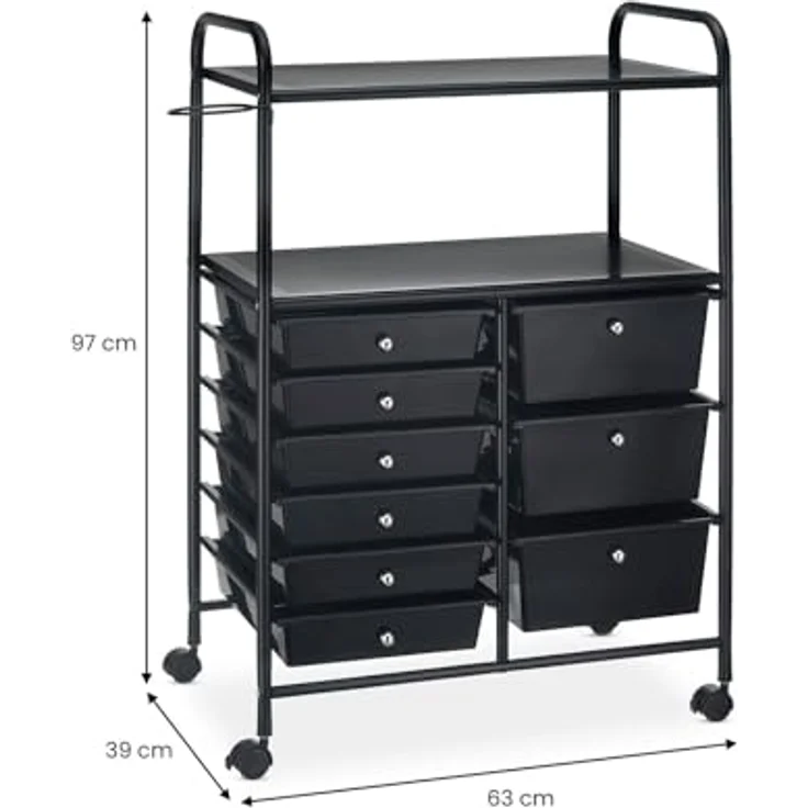 IDIMEX Beistellwagen MARITA, Rollwagen Kosmetik Badregal Beistellwagen Friseurwagen Rollcontainer 9 – Bild 8