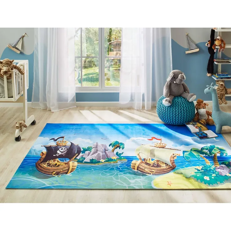 Kinderteppich Sweet Dreams - Piratenschiff, Farbe: Piratenschiff, Größe: 100x160 cm