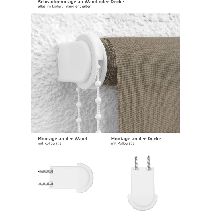 Lysel Outlet - Basisrollo Tageslicht Moccabraun (B x H) 92cm x 175cm – Bild 3