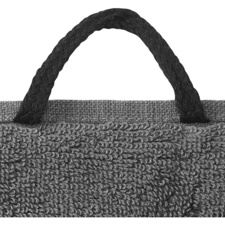 BVB Handtuch BVB Duschtuch grau/schwarz 70x140 cm, Baumwolle (Packung, 1-St) – Bild 5
