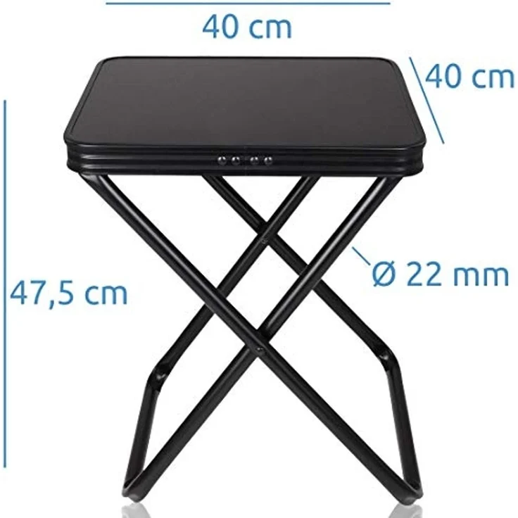 yourGEAR Campingstuhl yourGEAR Tavolino 3D Hocker mit Tischplatte Alu Quick Dry Polsterung – Bild 2