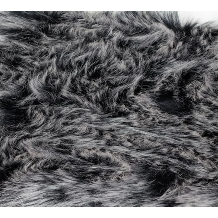 Tischläufer aus Kunstfell, schwarz / grau, 20x90 cm, Tischband, Mitteldecke – Bild 8
