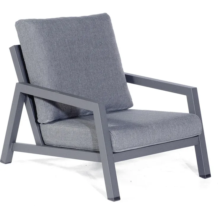 Sonnenpartner Loungesessel Empire Aluminium anthrazit mit Kissen Relaxsessel