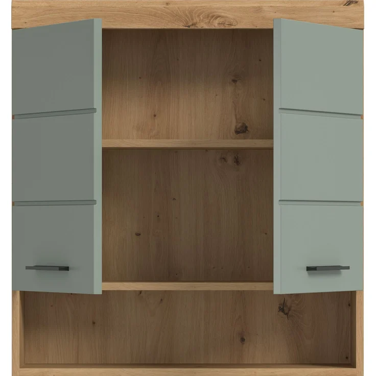 Xonox Scout Hängeschrank (B/H/T: 74x79x24 cm) in Salbei und Artisan Eiche Nachbildung – Bild 3